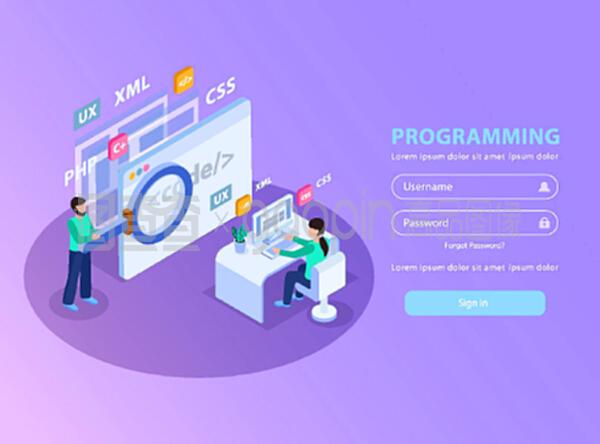 網(wǎng)頁開發(fā)中的等距設(shè)計 登錄界面中的圖像與字段應用